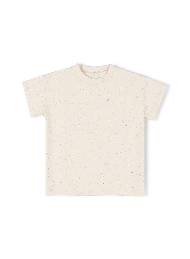 Nixnut | sie tshirt | ecru speckle