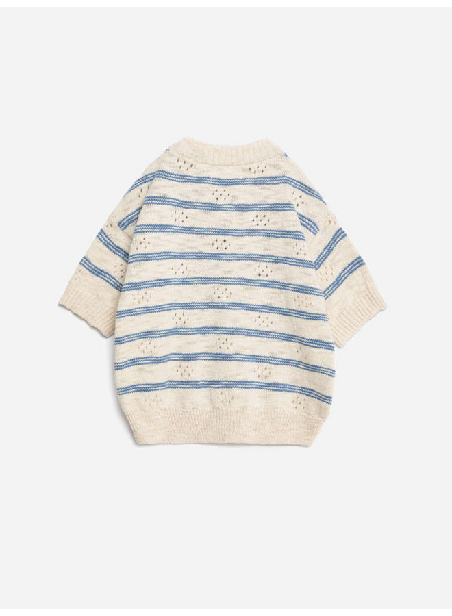 True Artist | knit t-shirt nº01 campanula | offwhite