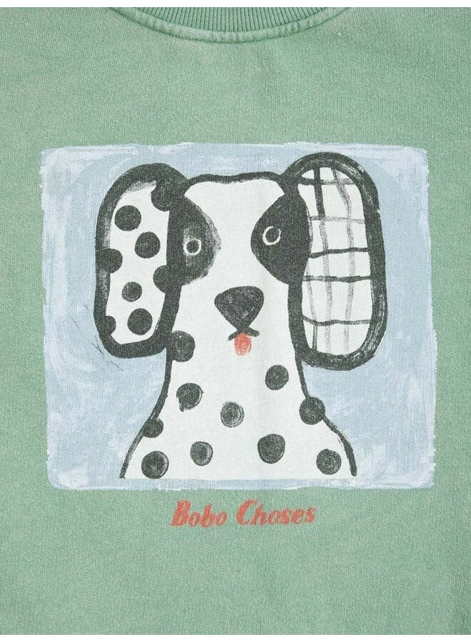 Bobo Choses | van dog sweatshirt | green