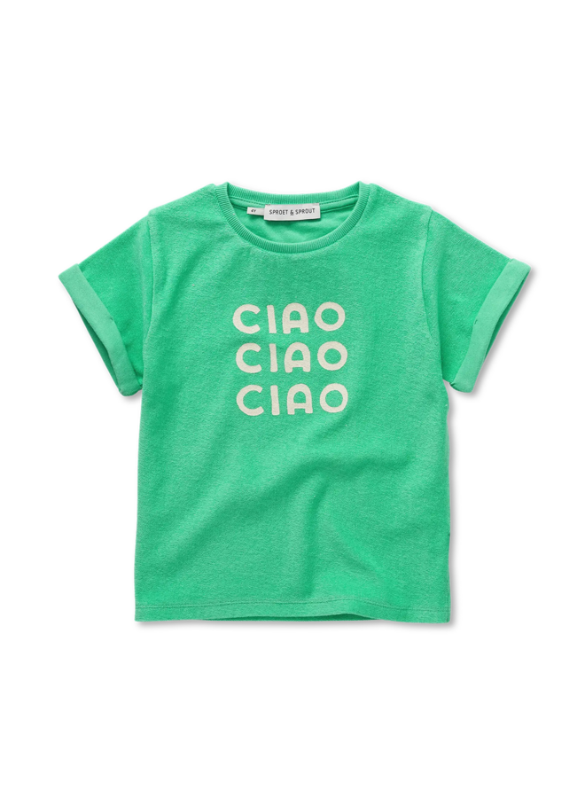 Sproet & Sprout | terry t-shirt ciao | jade green