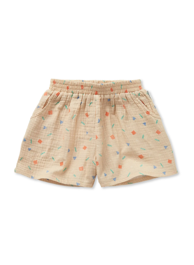 Sproet & Sprout | muslin shorts sprinkle print | sesame