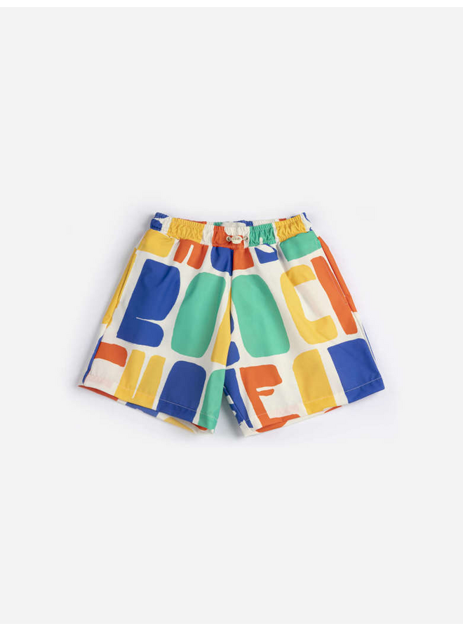 Bobo Choses | bobo choses color all over swim board shorts | offwhite