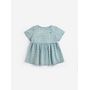 Bobo Choses | daisy mosaic all over woven baby dress | light blue