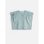 Bobo Choses | daisy mosaic all over woven top | light blue