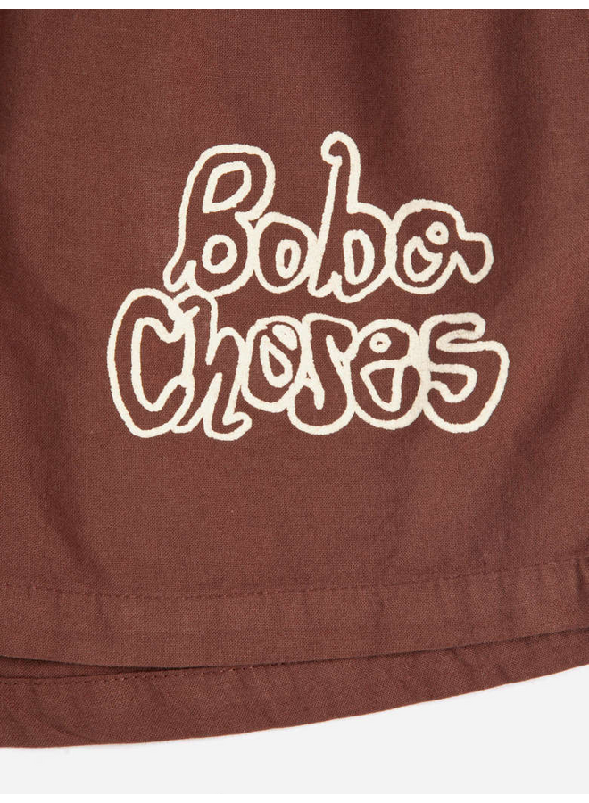 Bobo Choses | bobo choses by hand woven bermuda shorts | brown