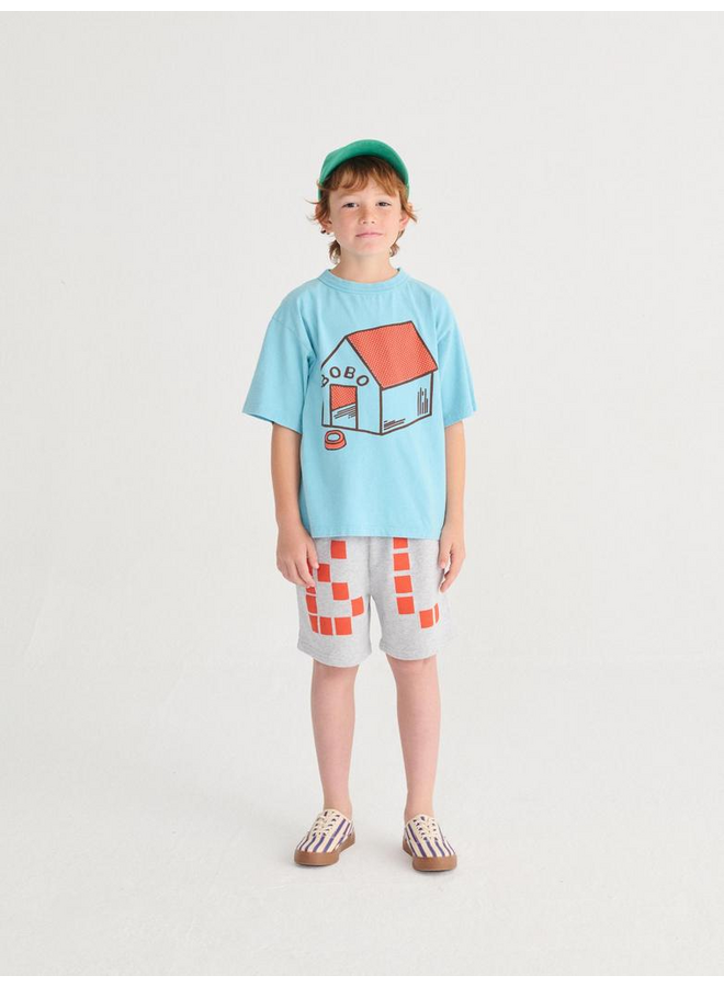 Bobo Choses | square bobo choses bermuda shorts | heather grey