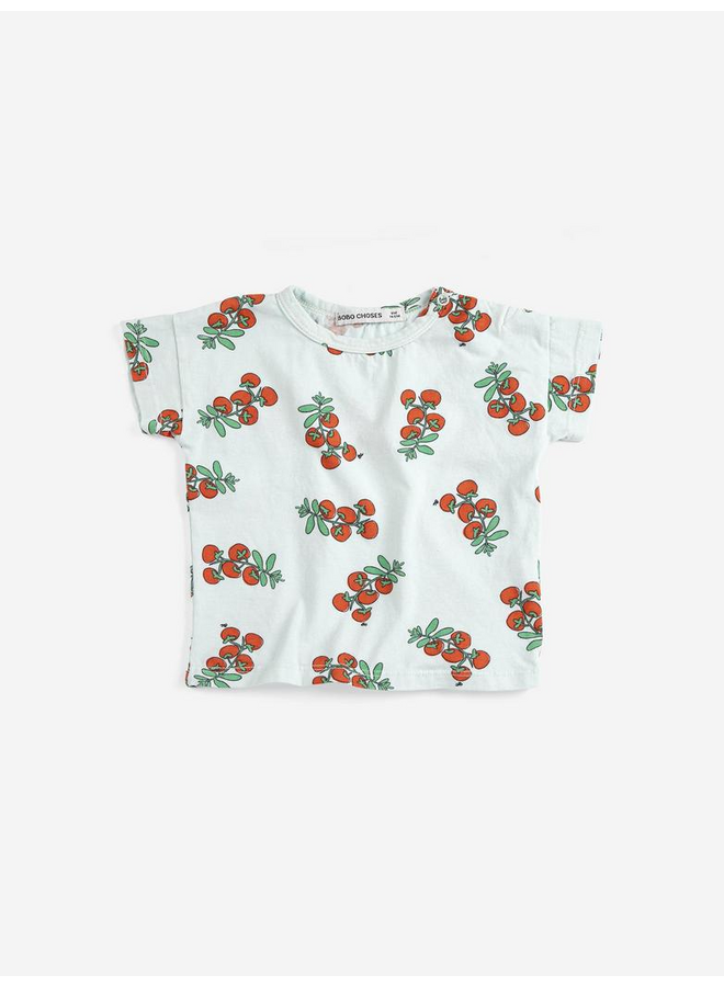 Bobo Choses | juicy tomatoes all over t-shirt | light blue
