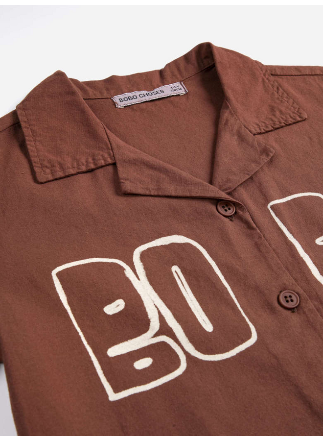 Bobo Choses | bobo choses thin woven shirt | brown