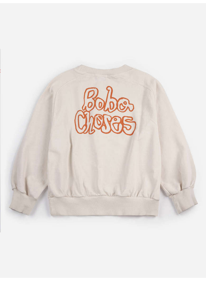 Bobo Choses | bobo choses by hand raglan sweatshirt | offwhite