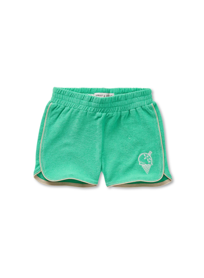 Sproet & Sprout | terry sport shorts green  | jade green