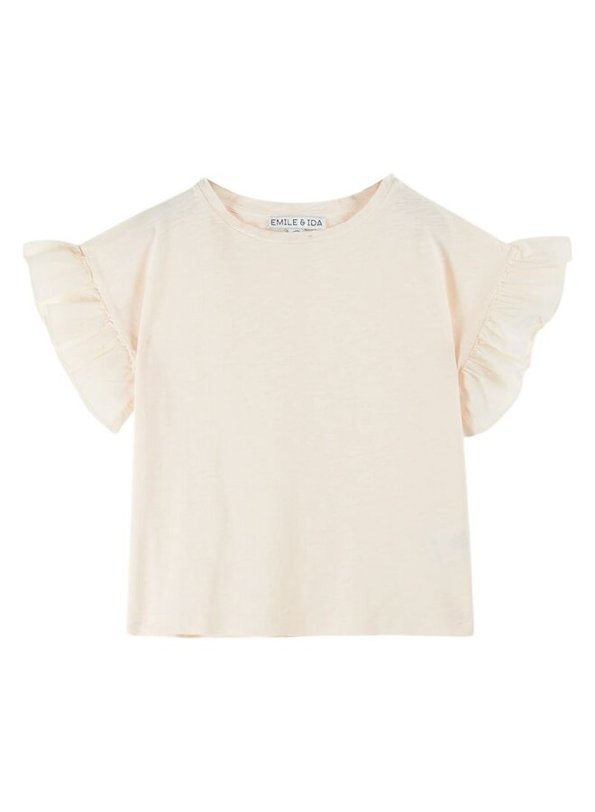 Emile & Ida | tee shirt jersey flamme | creme