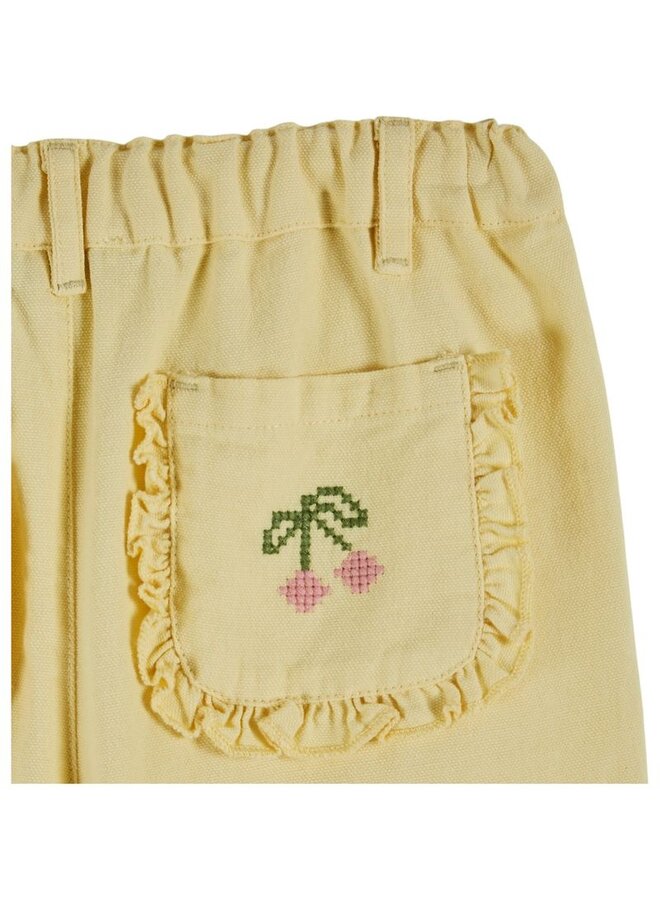 Emile & Ida | pantalon canvas poches cerises | mimosa