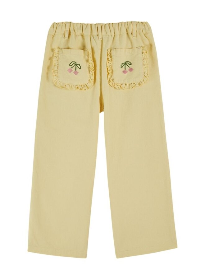 Emile & Ida | pantalon canvas poches cerises | mimosa