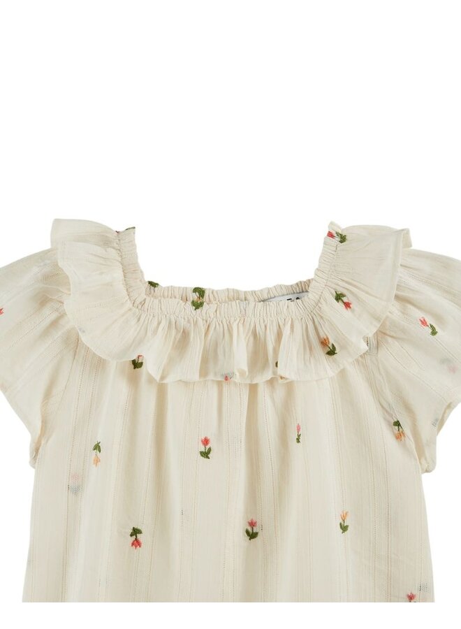 Emile & Ida | blouse brodee all over | creme