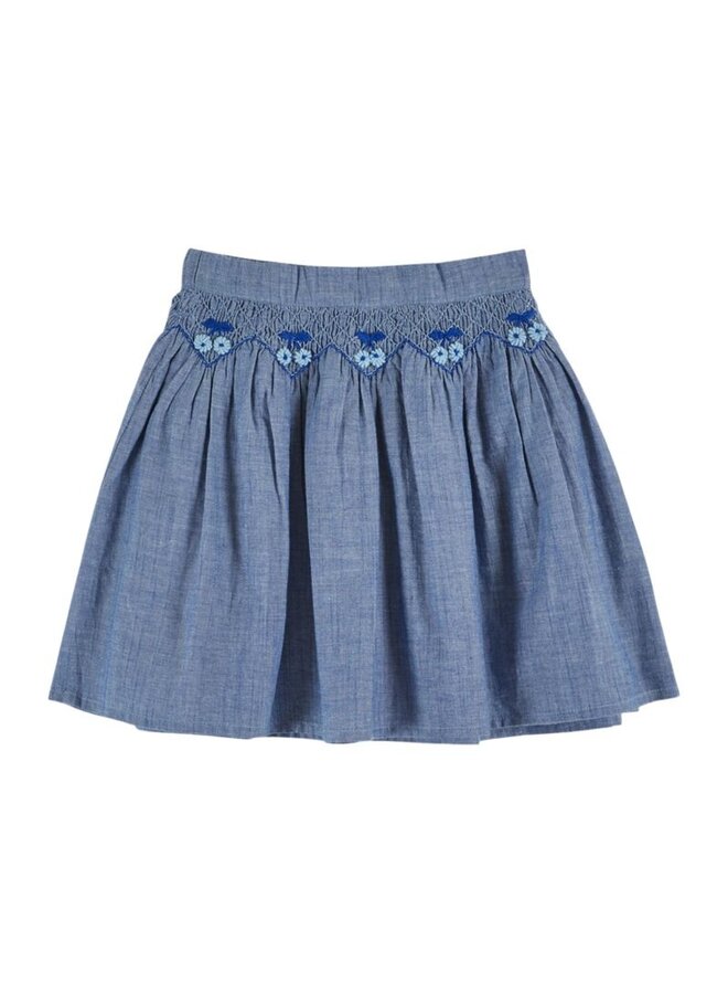 Emile & Ida | jupe brodee chambray | chambray