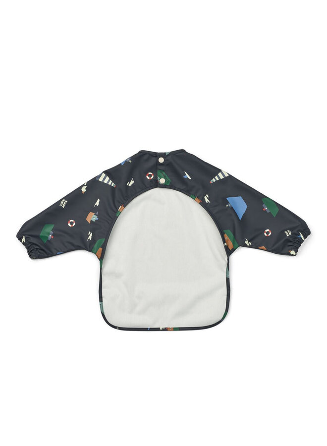 Liewood | merle printed cape bib | sailing/classic navy