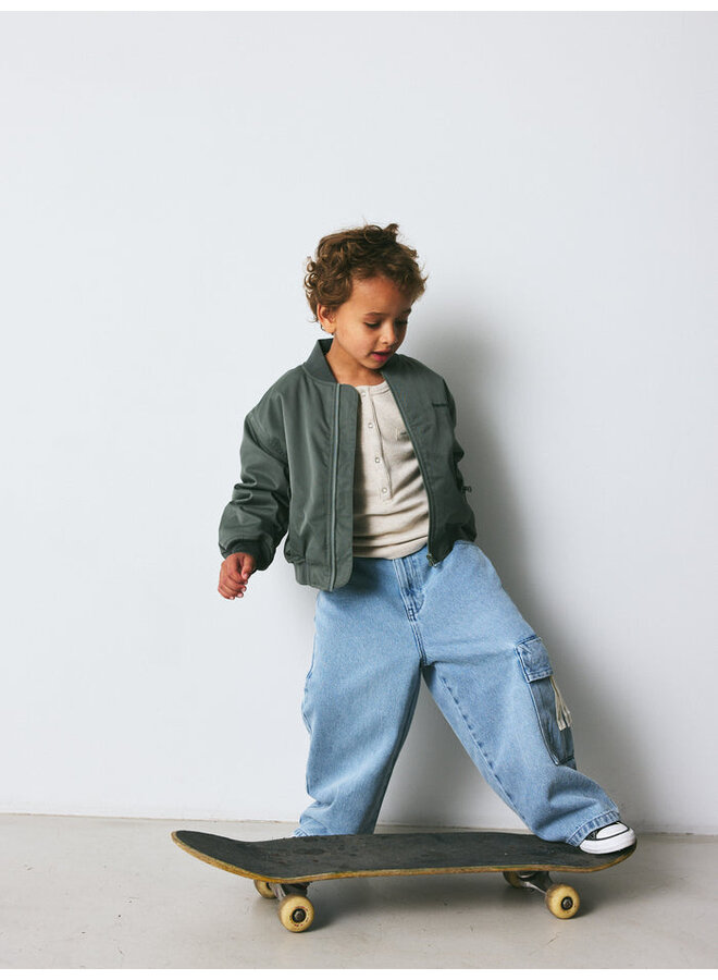 Brunobruno nation | adrian bomber jacket | balsam green