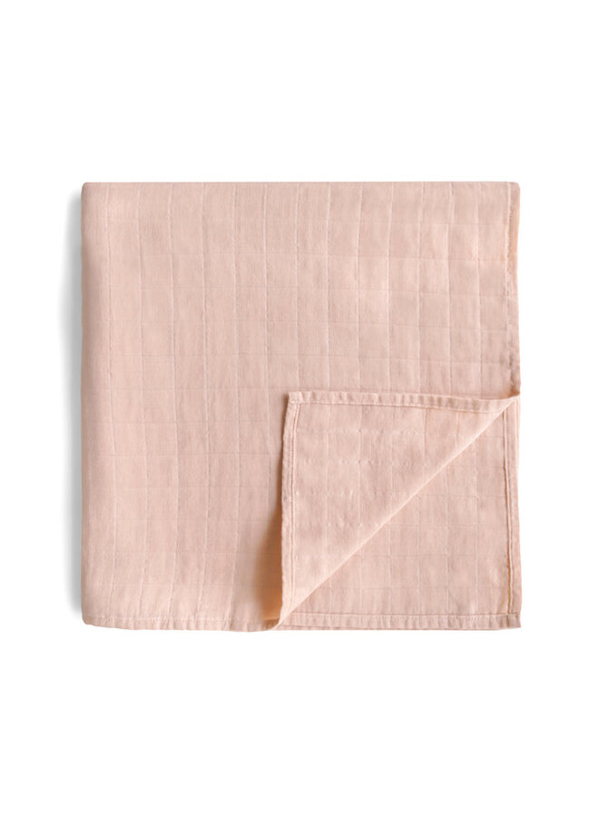 Mushie | swaddle | blush