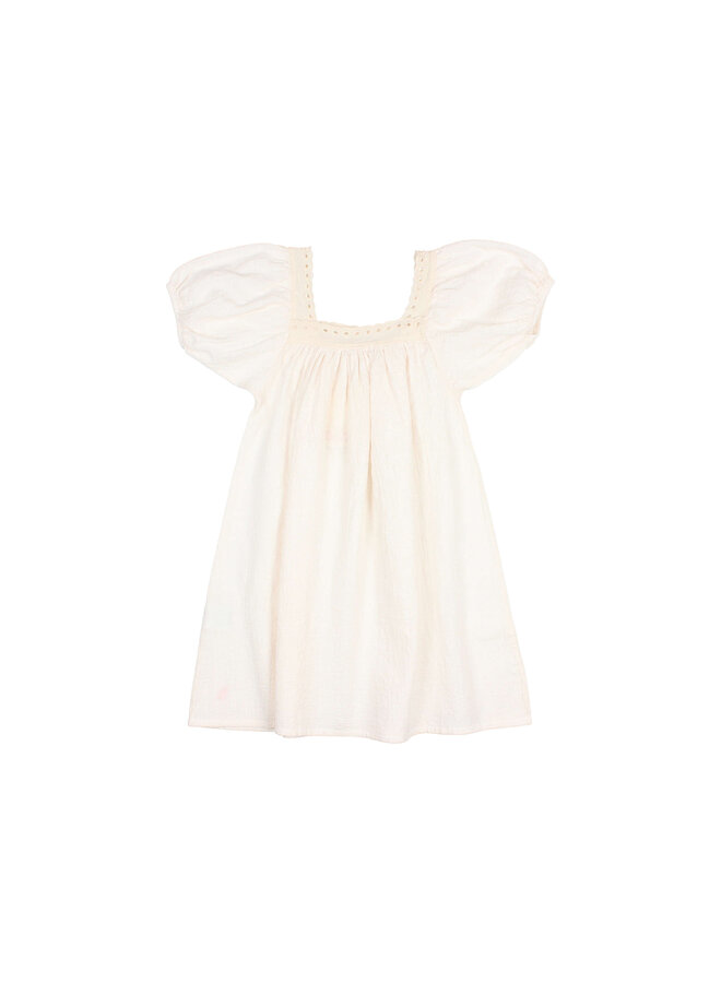 Buho | cotton lace dress | cream pink