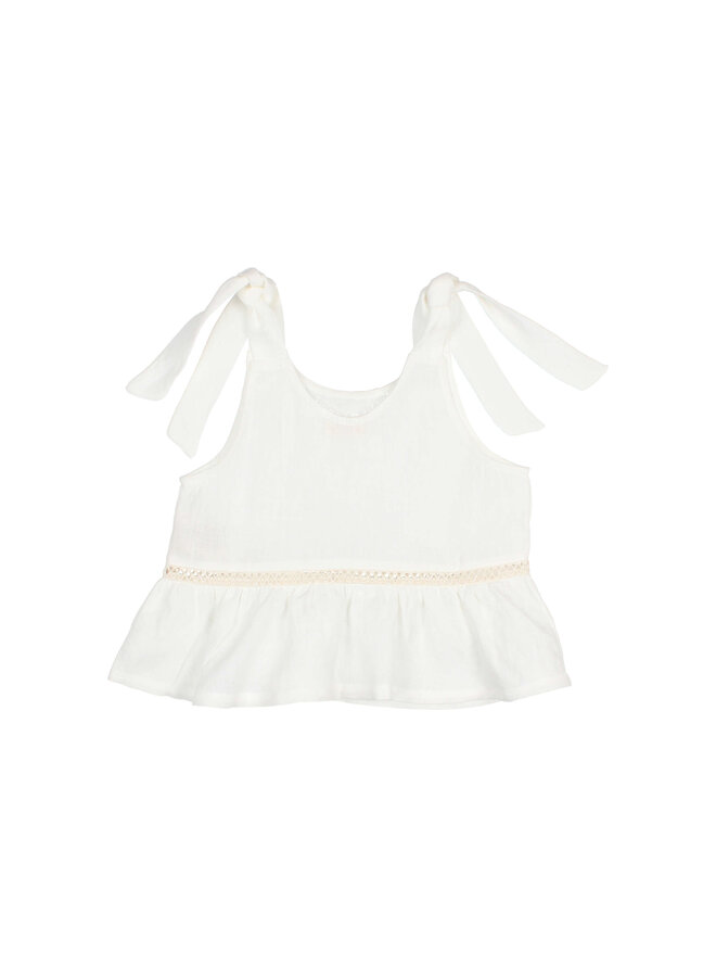 Buho | linen top | white