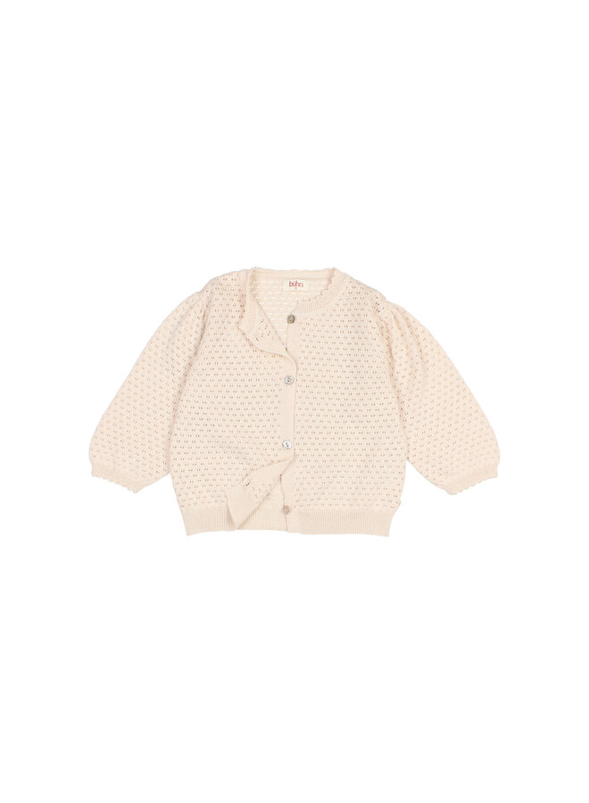 Buho | boho cardigan | cream pink