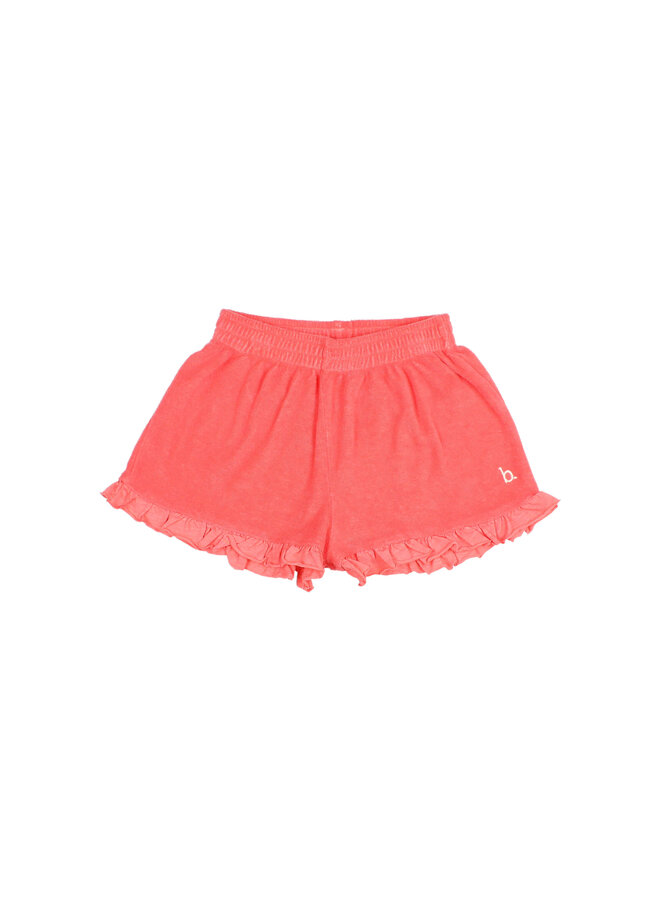 Buho | terry girly shorts | coral