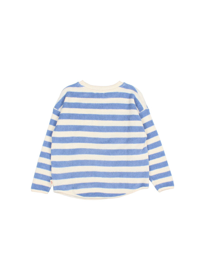 Buho | terry stripes sweatshirt | bluette