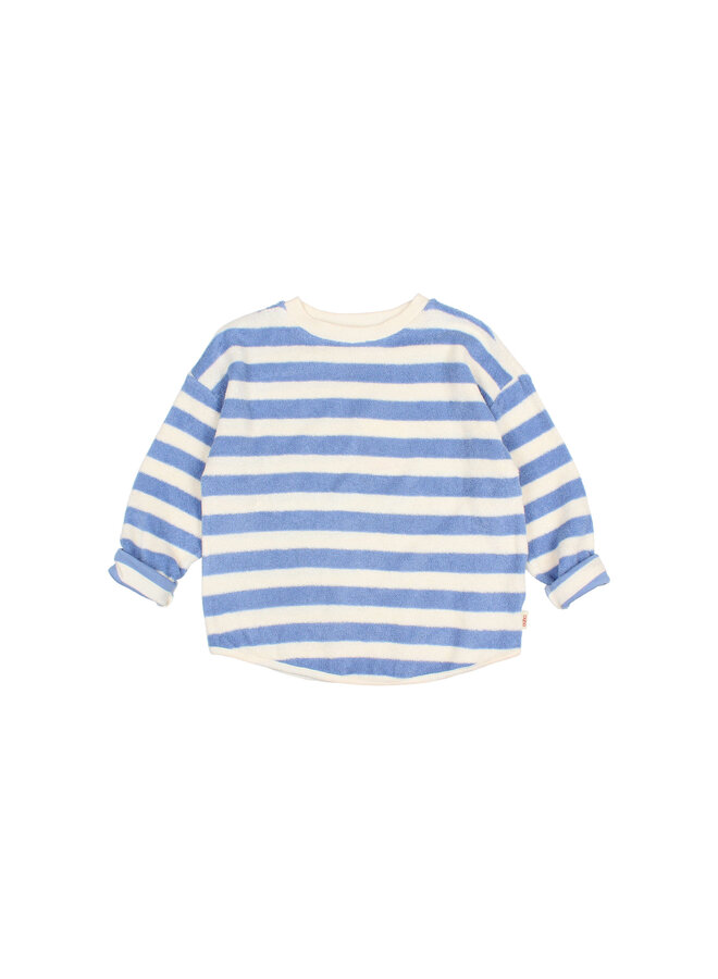 Buho | terry stripes sweatshirt | bluette