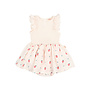 Buho | bb strawberry combi dress | cream pink