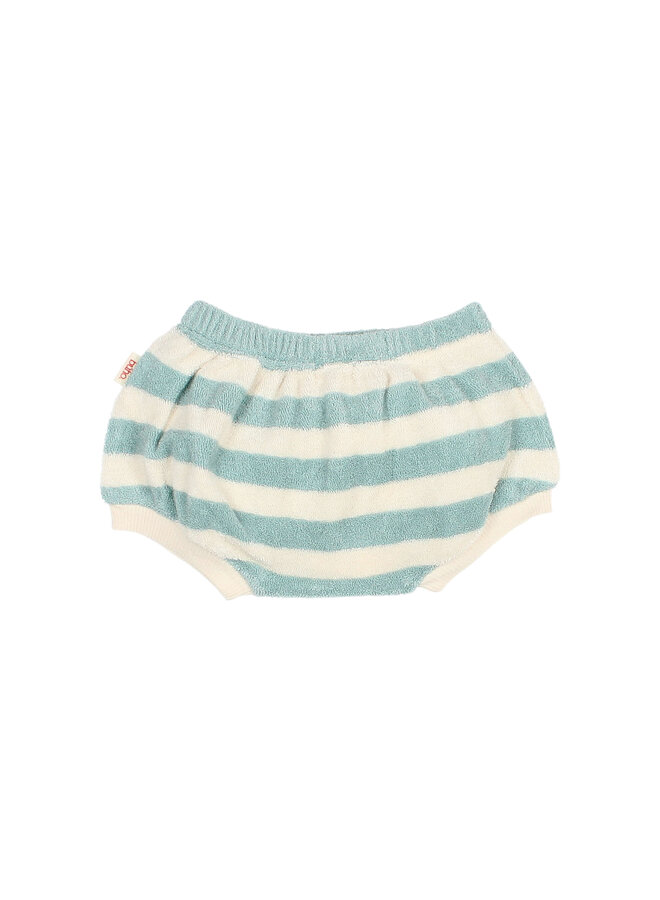 Buho | bb terry stripes shorts | green moss