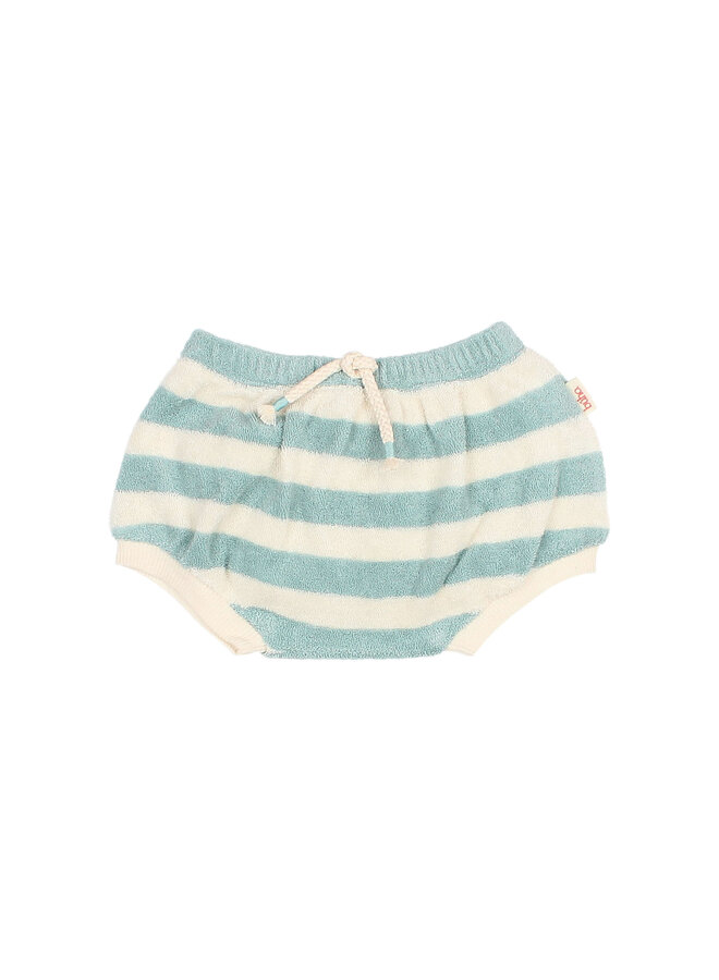Buho | bb terry stripes shorts | green moss