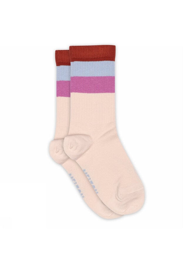 MP Denmark | wide stripes socks | crystal pink
