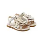 Donsje | iles fields sandals | shimmer buttercup | silver metallic leather