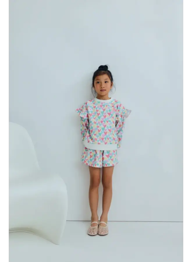 The New Society | anis sweatshirt hearts print