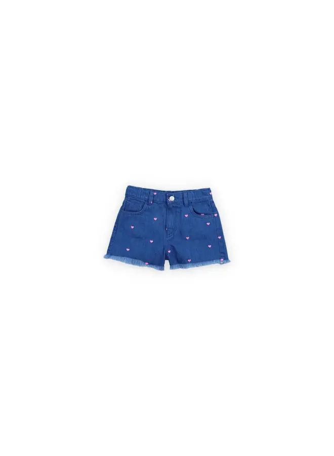 The New Society | lys short hearts light denim