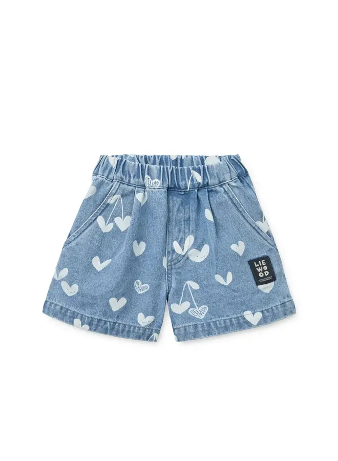 Liewood | borissa printed denim shorts | sweethearts