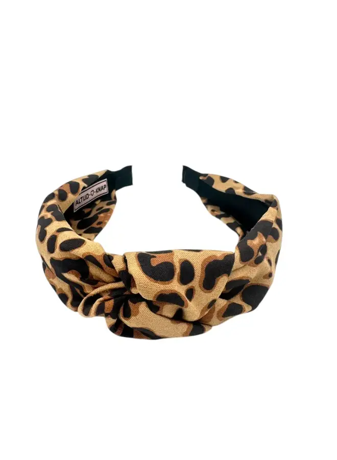 Altijd Knap | haarband | panter met knoop