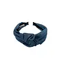 Altijd Knap | haarband | denim met knoop donkerblauw