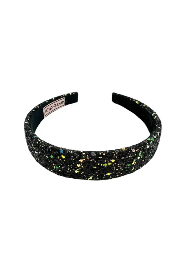 Altijd Knap | haarband | glitter zwart
