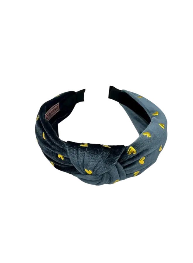 Altijd Knap | haarband | velvet hearts blauw