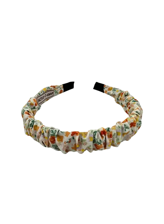 Altijd Knap | haarband | sweet flowers white orange pink