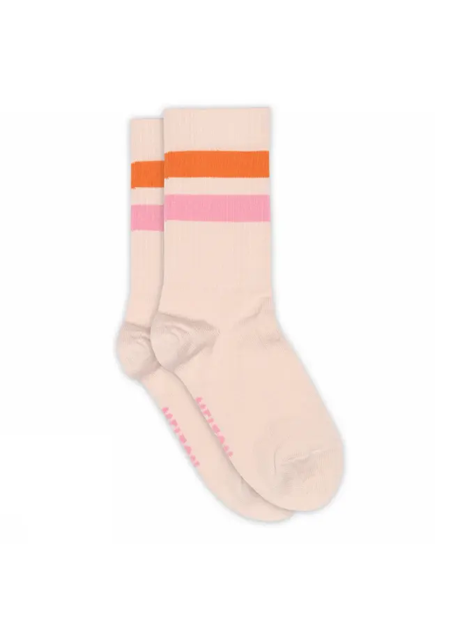 MP Denmark | sporty stripe socks | crystal pink