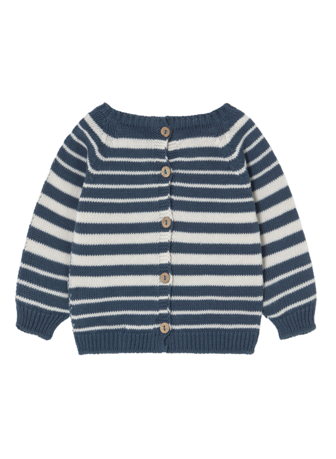 Li & Me | romeo | striped pearl knit | cream-indigo