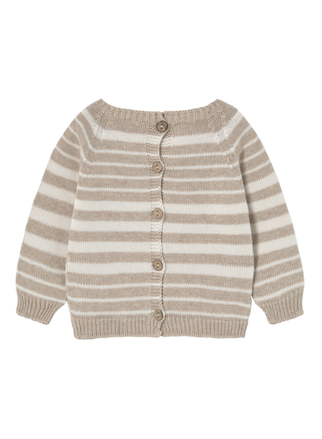 Li & Me | romeo | striped pearl knit | cream-toasted