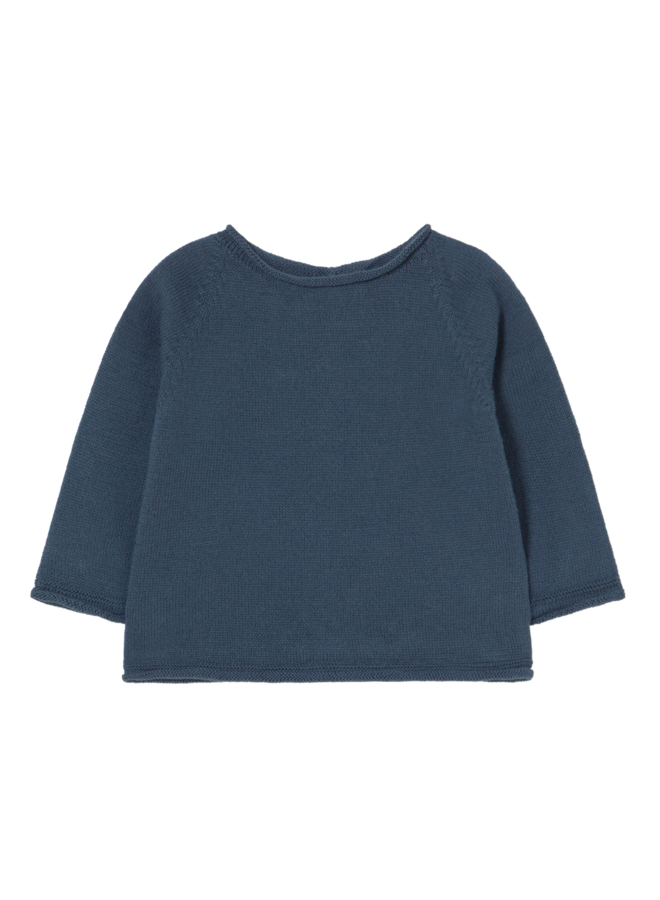 Li & Me | lois | plain knit sweater | indigo