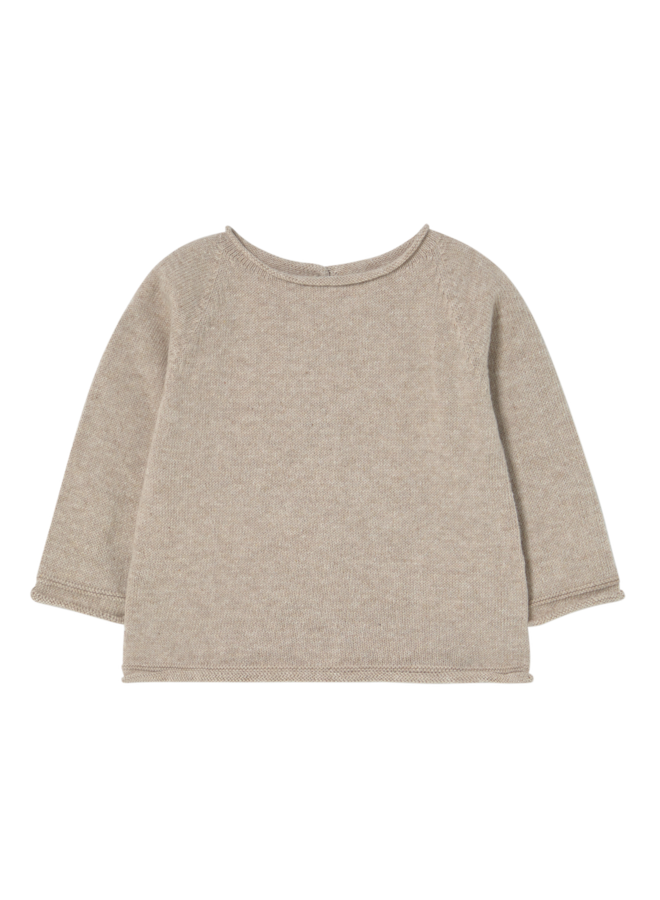 Li & Me | lois | plain knit sweater | toasted