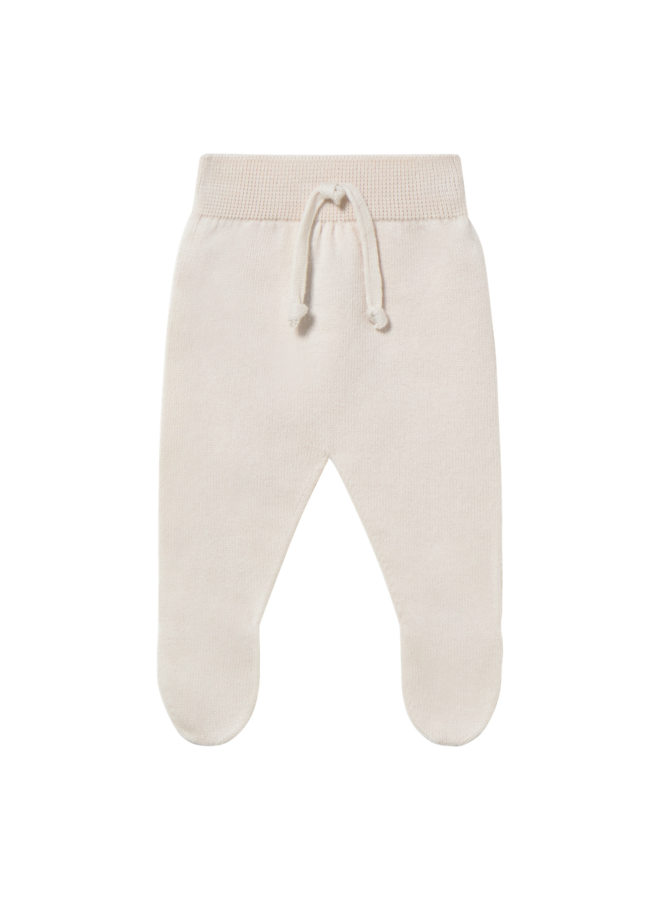 Li & Me | | liam | plain knit trousers with feet | cream