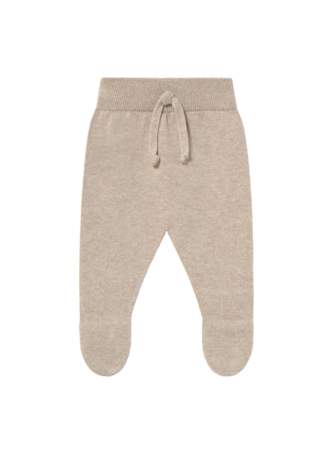 Li & Me | | liam | plain knit trousers with feet | toasted