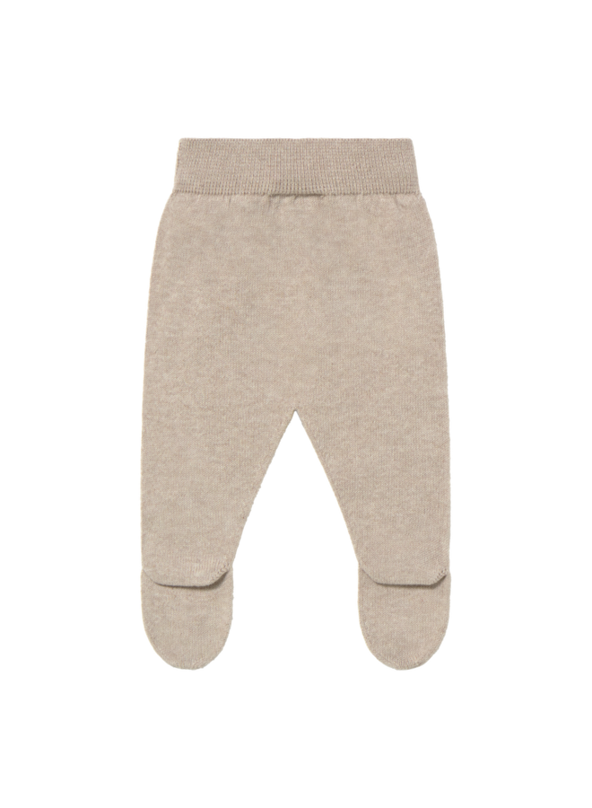 Li & Me | | liam | plain knit trousers with feet | toasted
