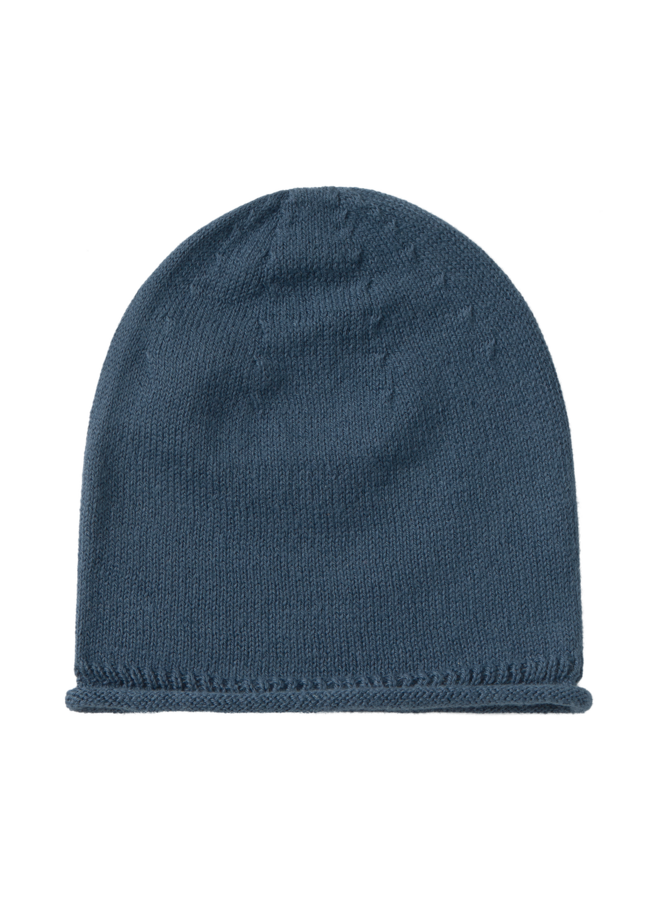 Li & Me | jon | plain knit hat | indigo
